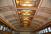 Living Room from the Francis W. Little House: Windows and paneling, Frank Lloyd Wright (American, Richland Center, Wisconsin 1867–1959 Phoenix, Arizona), Oak, leaded glass, American