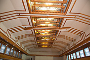 Living Room from the Francis W. Little House: Windows and paneling, Frank Lloyd Wright (American, Richland Center, Wisconsin 1867–1959 Phoenix, Arizona), Oak, leaded glass, American