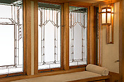 Living Room from the Francis W. Little House: Windows and paneling, Frank Lloyd Wright (American, Richland Center, Wisconsin 1867–1959 Phoenix, Arizona), Oak, leaded glass, American
