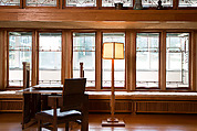 Living Room from the Francis W. Little House: Windows and paneling, Frank Lloyd Wright (American, Richland Center, Wisconsin 1867–1959 Phoenix, Arizona), Oak, leaded glass, American