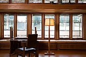 Living Room from the Francis W. Little House: Windows and paneling, Frank Lloyd Wright (American, Richland Center, Wisconsin 1867–1959 Phoenix, Arizona), Oak, leaded glass, American