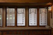 Living Room from the Francis W. Little House: Windows and paneling, Frank Lloyd Wright (American, Richland Center, Wisconsin 1867–1959 Phoenix, Arizona), Oak, leaded glass, American