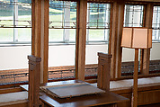 Living Room from the Francis W. Little House: Windows and paneling, Frank Lloyd Wright (American, Richland Center, Wisconsin 1867–1959 Phoenix, Arizona), Oak, leaded glass, American