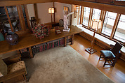 Living Room from the Francis W. Little House: Windows and paneling, Frank Lloyd Wright (American, Richland Center, Wisconsin 1867–1959 Phoenix, Arizona), Oak, leaded glass, American