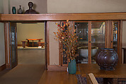 Living Room from the Francis W. Little House: Windows and paneling, Frank Lloyd Wright (American, Richland Center, Wisconsin 1867–1959 Phoenix, Arizona), Oak, leaded glass, American