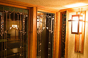 Living Room from the Francis W. Little House: Windows and paneling, Frank Lloyd Wright (American, Richland Center, Wisconsin 1867–1959 Phoenix, Arizona), Oak, leaded glass, American