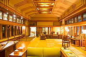 Living Room from the Francis W. Little House: Windows and paneling, Frank Lloyd Wright (American, Richland Center, Wisconsin 1867–1959 Phoenix, Arizona), Oak, leaded glass, American