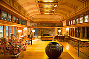 Living Room from the Francis W. Little House: Windows and paneling, Frank Lloyd Wright (American, Richland Center, Wisconsin 1867–1959 Phoenix, Arizona), Oak, leaded glass, American