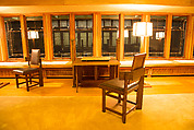 Living Room from the Francis W. Little House: Windows and paneling, Frank Lloyd Wright (American, Richland Center, Wisconsin 1867–1959 Phoenix, Arizona), Oak, leaded glass, American