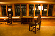 Living Room from the Francis W. Little House: Windows and paneling, Frank Lloyd Wright (American, Richland Center, Wisconsin 1867–1959 Phoenix, Arizona), Oak, leaded glass, American
