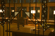 Living Room from the Francis W. Little House: Windows and paneling, Frank Lloyd Wright (American, Richland Center, Wisconsin 1867–1959 Phoenix, Arizona), Oak, leaded glass, American