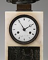 Clock with Bust of Washington and Relief of Cornwallis Resigning his Sword to Washington, Armingaud L’Ainé (1806–1813), Marble and patinated bronze, American