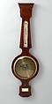 Wheel barometer, Louis A. Smith American, Mahogany, brass, paper, barometric mechanism, and various other materials, American