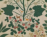 Branches and Vines Quilt, Ernestine Eberhardt Zaumseil (American, 1828–1904), Cotton, silk, and wool, American