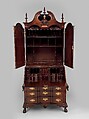 Desk and bookcase, Workshop of Nathaniel Gould (1734–1782), Mahogany, white pine; brass, American