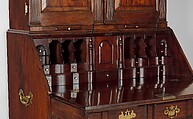 Desk and bookcase, Workshop of Nathaniel Gould (1734–1782), Mahogany, white pine; brass, American