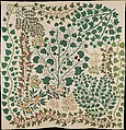 Branches and Vines Quilt, Ernestine Eberhardt Zaumseil (American, 1828–1904), Cotton, silk, and wool, American