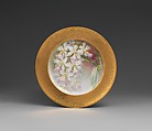 Plate, Porcelain, gold ground, American