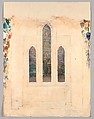 Design for triple lancet window for St. John's Episcopal Church, Cornwall, New York, Frederick Wilson (American (born Ireland), Dublin 1858–1932 Los Angeles, California), Watercolor, gouache, and graphite on paper, American