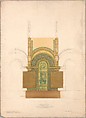 Suggestion for Decorations, St. John's Reformed Church, Allentown Pa., Louis C. Tiffany (American, New York 1848–1933 New York), Watercolor and pencil drawing on board, American