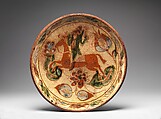 Plate, John Neis  American, Earthenware; Redware with sgraffito decoration, American