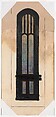 Design for a single lancet window, Louis C. Tiffany (American, New York 1848–1933 New York), Watercolor, graphite, black wash, and black pen on paper, American