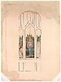 Design for a window, Madonna and child, Louis C. Tiffany (American, New York 1848–1933 New York), Watercolor, pen and black India ink, and graphite on artist board, American
