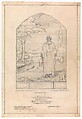 Design for window, Louis C. Tiffany (American, New York 1848–1933 New York), Graphite on tissue mounted on board, American
