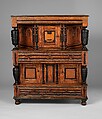 Cupboard, Oak, maple, yellow poplar, with oak and pine, American
