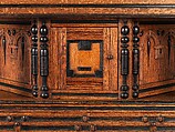 Cupboard, Oak, maple, yellow poplar, with oak and pine, American