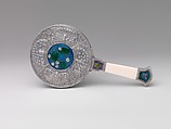 Hand mirror, Eda Lord Dixon (American, 1876–1926), Silver, ivory, enamel, and glass, American