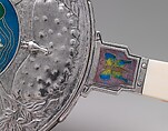 Hand mirror, Eda Lord Dixon (American, 1876–1926), Silver, ivory, enamel, and glass, American