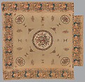 Chintz appliquéd quilt, Cotton and linen, American