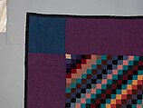 Quilt, Sunshine and Shadow pattern, Amish maker, Wool and cotton, American