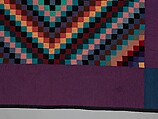 Quilt, Sunshine and Shadow pattern, Amish maker, Wool and cotton, American