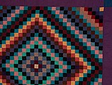 Quilt, Sunshine and Shadow pattern, Amish maker, Wool and cotton, American