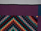 Quilt, Sunshine and Shadow pattern, Amish maker, Wool and cotton, American
