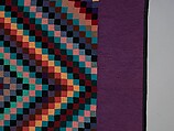 Quilt, Sunshine and Shadow pattern, Amish maker, Wool and cotton, American