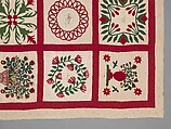 Quilt, Album pattern, Members of the Brown and Turner families, Cotton, American