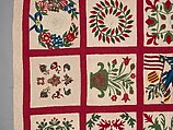 Quilt, Album pattern, Members of the Brown and Turner families, Cotton, American