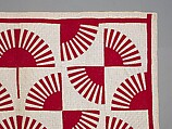 Quilt, Fan pattern, Cotton, American