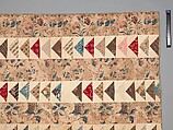 Quilt, Flying Geese pattern, Cotton, American