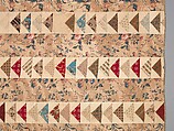 Quilt, Flying Geese pattern, Cotton, American