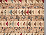 Quilt, Flying Geese pattern, Cotton, American