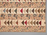 Quilt, Flying Geese pattern, Cotton, American