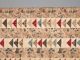 Quilt, Flying Geese pattern, Cotton, American
