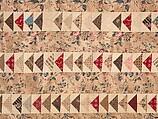 Quilt, Flying Geese pattern, Cotton, American