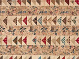Quilt, Flying Geese pattern, Cotton, American