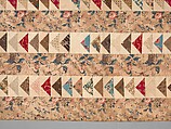 Quilt, Flying Geese pattern, Cotton, American