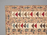 Quilt, Flying Geese pattern, Cotton, American